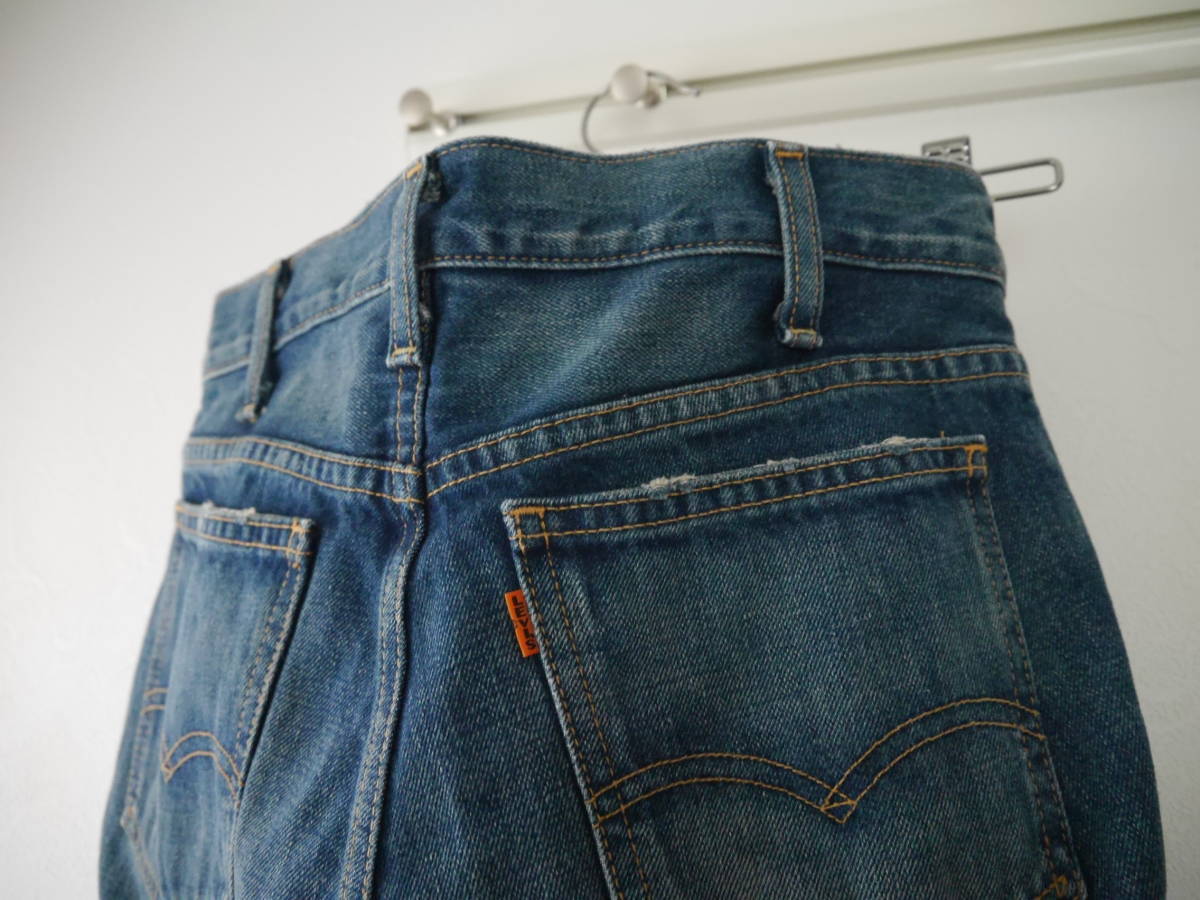 LVC LEVI'S VINTAGE CLOTHING 606 スリム テーパード デニムパンツ W29 ユーズド加工 日本製 リーバイス ジーンズ Lot.68606 _画像4