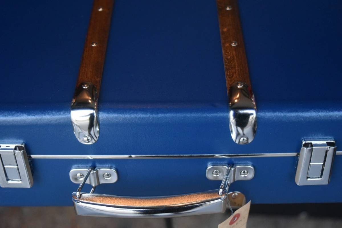 5541 40cm M голубой [KAZETO фирма ] багажник кейс 90 год. история есть Чехия. сумка новый товар Vintage портфель античный путешествие чемодан 