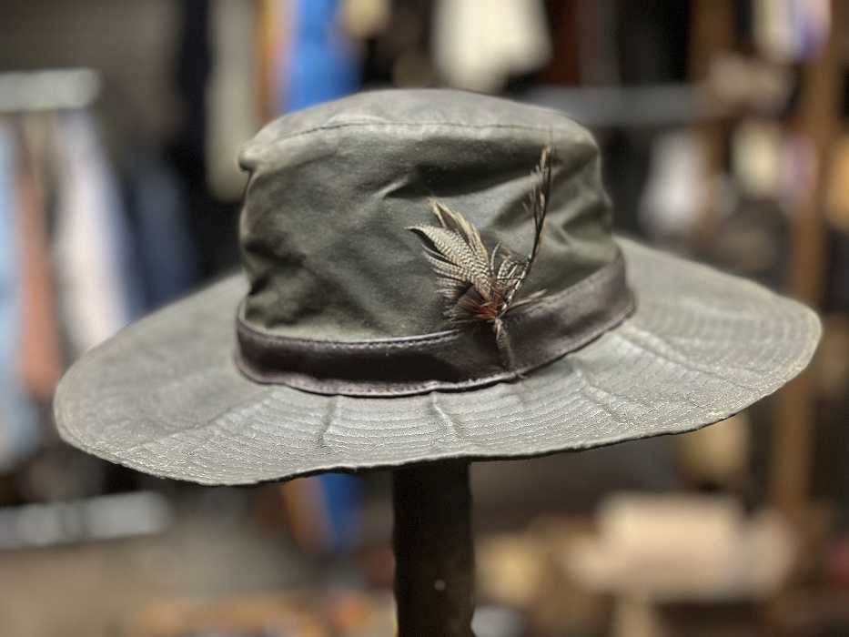 107238 「BARBOUR」バブアー D595 オイルドハット OILED HAT Mサイズ 55cm_画像1