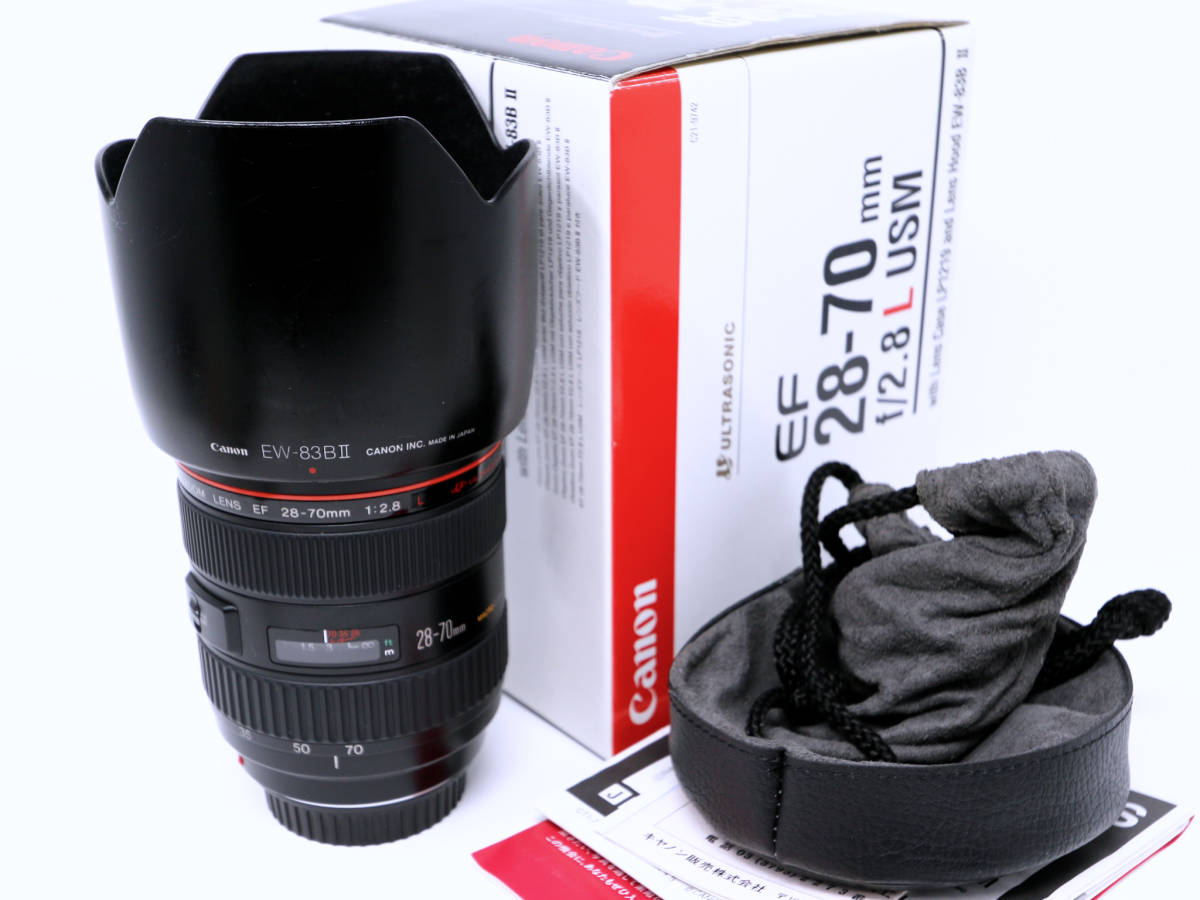 美品★Canon キャノン EF28-70mm F2.8L USM ◇元箱 フード 取説 ポーチ他完装品★プロの要望にも応える大口径ズームLレンズ★_画像1