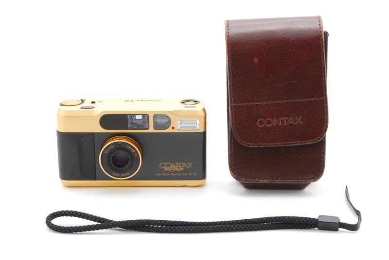 CONTAX コンタックス T2 Carl Zeiss Sonnar 2.8 / 38 T* 60周年記念 ゴールド コンパクトフィルムカメラ (oku2547)の画像1