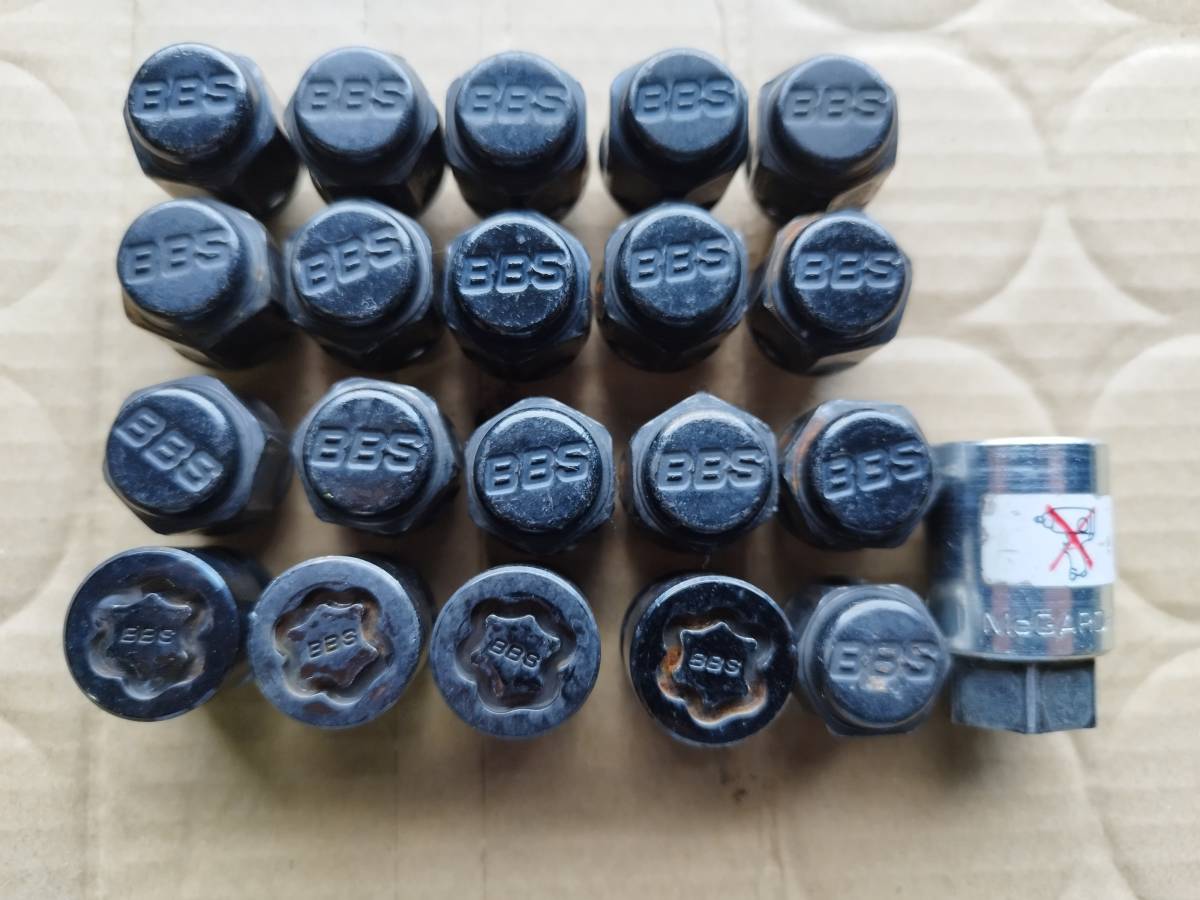 BBS original nut McGuard McGard wheel lock nut M12 P1.5 20 piece black Bb Est yota black set adaptor attaching 