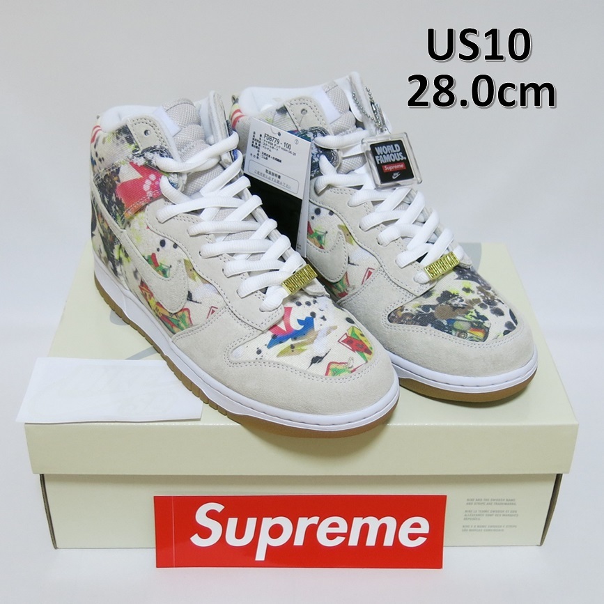 28 0cm】Supreme × Nike SB Rammellzee Dunk High FD8779-100 US10