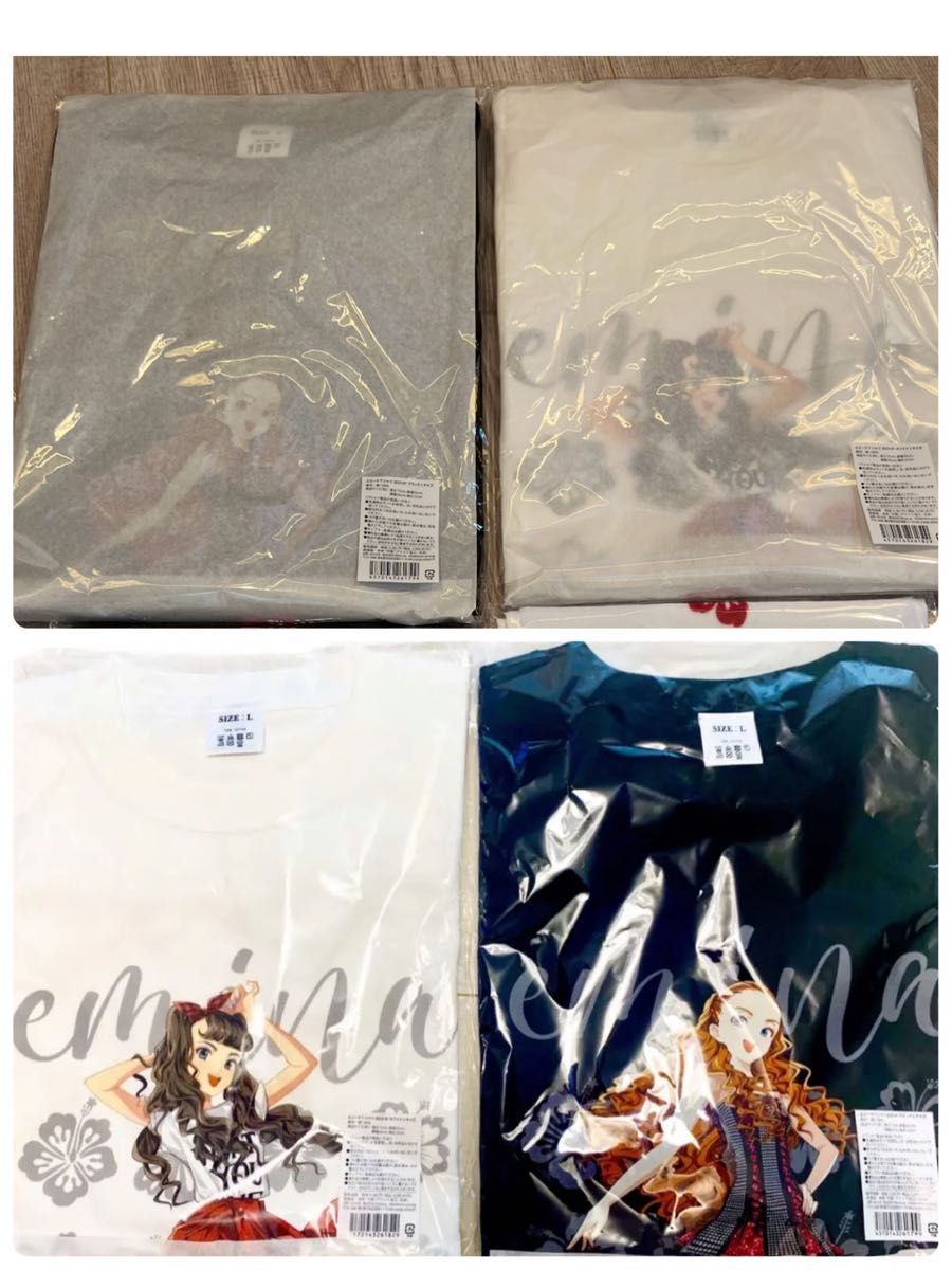 安室奈美恵　エミーナ　Tシャツ　ブラック　ホワイト2枚セットサイズ　L