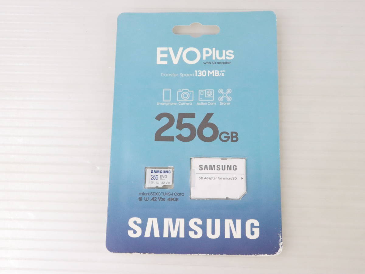 1円～★未使用/ジャンク SAMSUNG サムスン EVO Plus microSDXC メモリーカード 128GB/256GB まとめて3点セット まとめ売り SDカード Q072_画像3