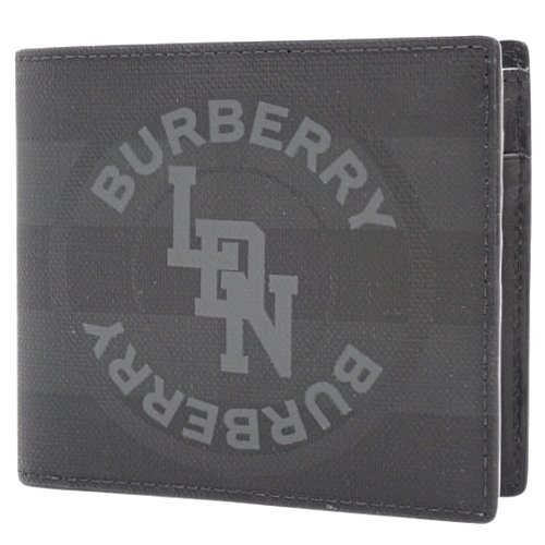 【最安値】 二つ折り財布 BURBERRY(バーバリー) コンパクト財布 40802070032【アラモード】 80225531 ブラック黒 レザー 小物 折りたたみ 2つ折り 男性用財布