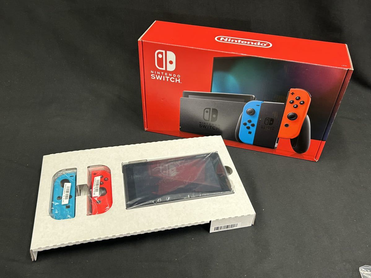 【H8-3】Nintendo Switch ネオンブルー ネオンレッド 稼働品 未使用保管品