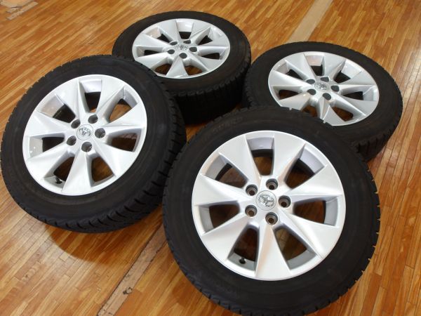 O 送料無料 美品 バリ山 アルファード 純正 17 5H114.3 7J+33 ヨコハマ アイスガード 215/60R17 20系 ヴェルファイア エスティマ_画像1