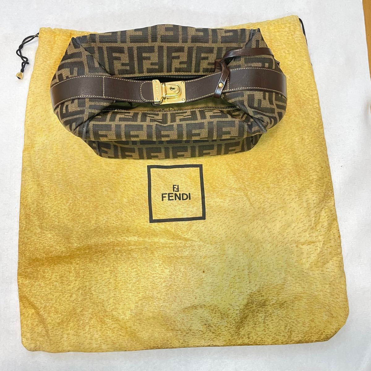 【1点限定/Fendi】フェンディ ズッカ柄 ポーチ バニティバッグ