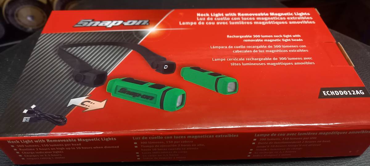 スナップオン Snap-on 充電式 LED ハンズフリーネックライト オレンジ スナップオン Snap-on 充電式 LED ハンズフリーネックライト オレンジ