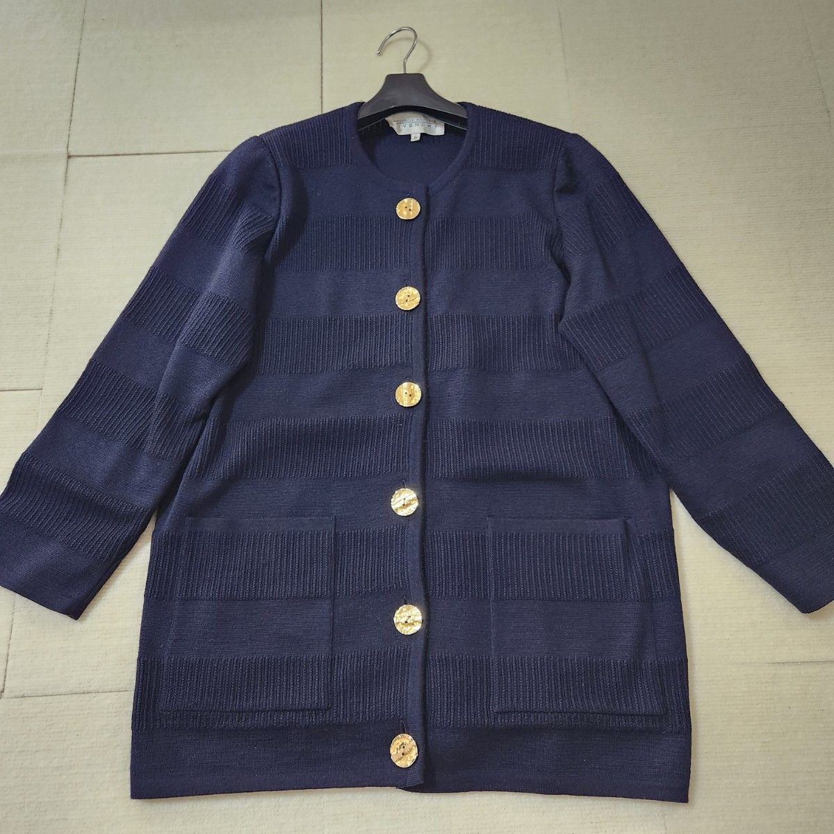 ジバンシー ノーカラージャケット カシミヤ混 ネイビー L|PayPayフリマ
