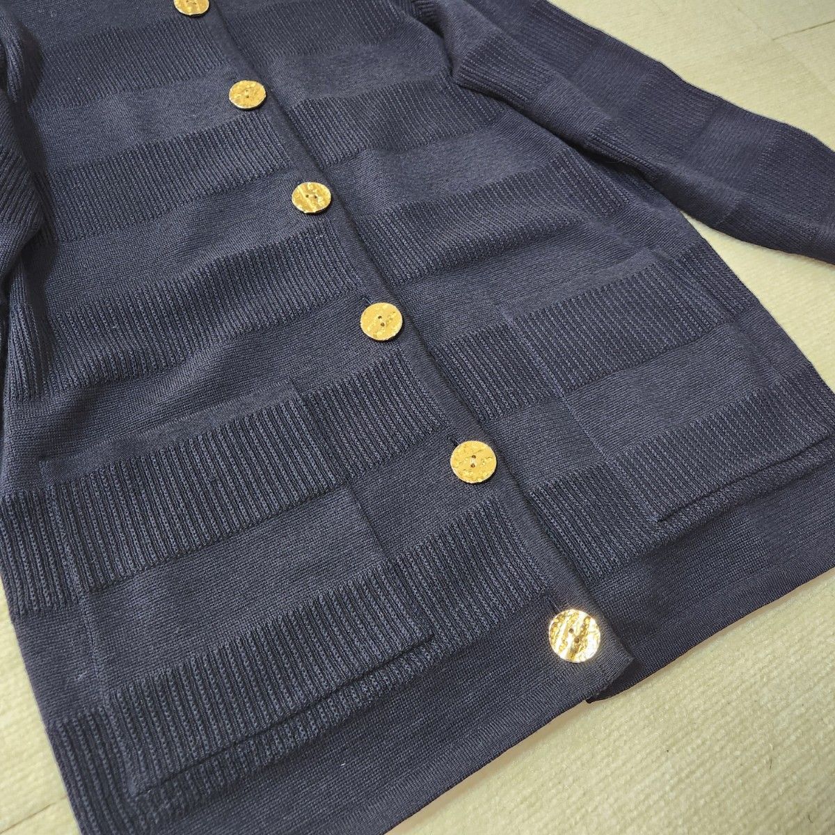 ジバンシー ノーカラージャケット カシミヤ混 ネイビー L|PayPayフリマ