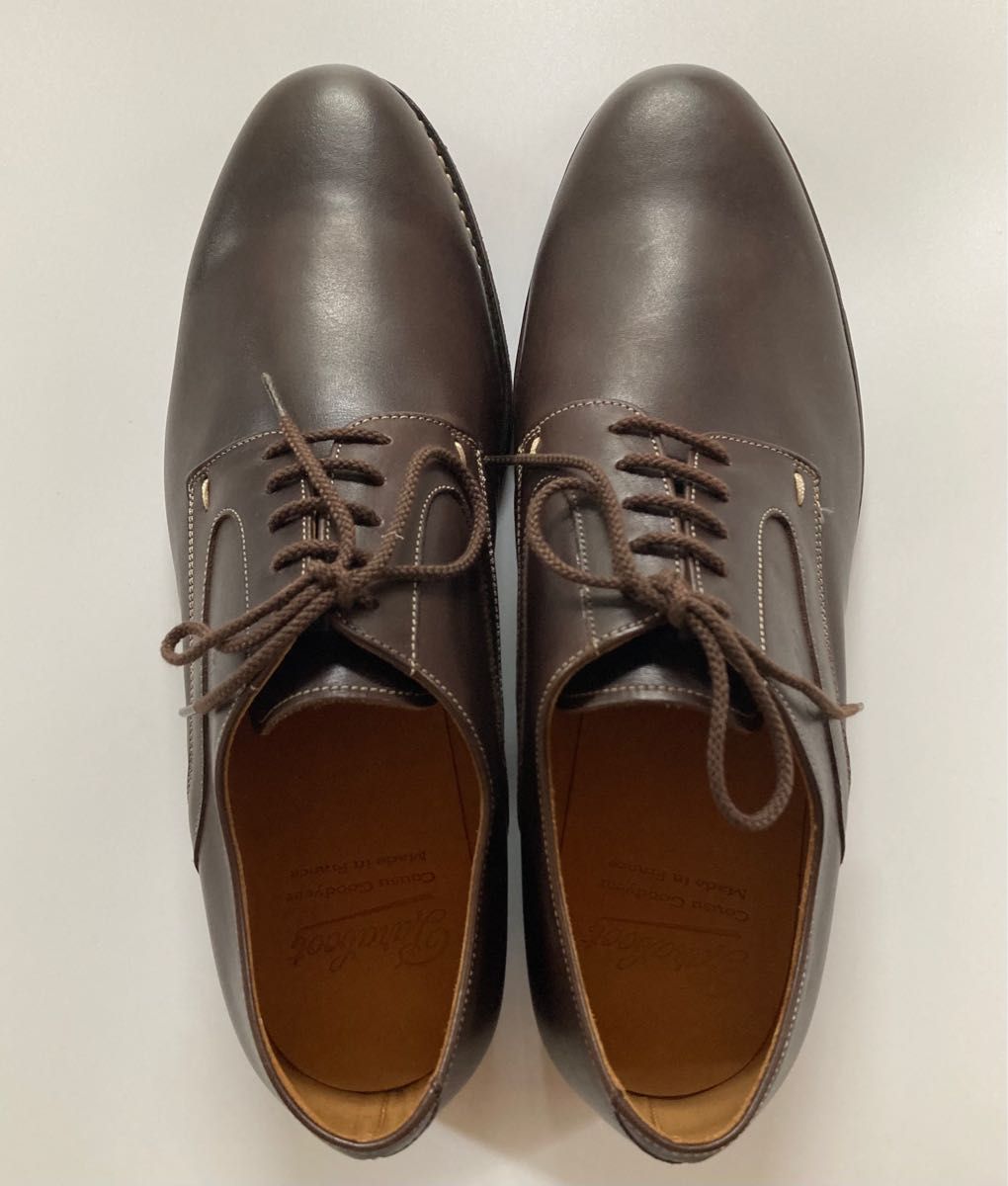 Paraboot ARLES プレーントゥシューズ 8 ブラウン 新品箱付き Paraboot ARLES プレーントゥシューズ 8 ブラウン 新品箱付き