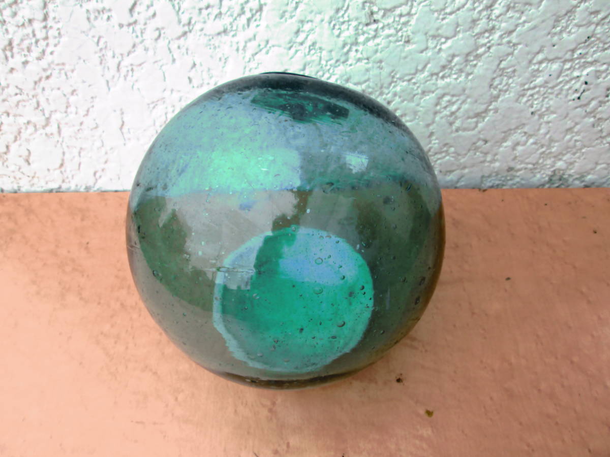 昭和レトロ 浮き球 ガラス玉 ６寸玉（約１８センチ） 硝子 漁具 匿名配送_画像2