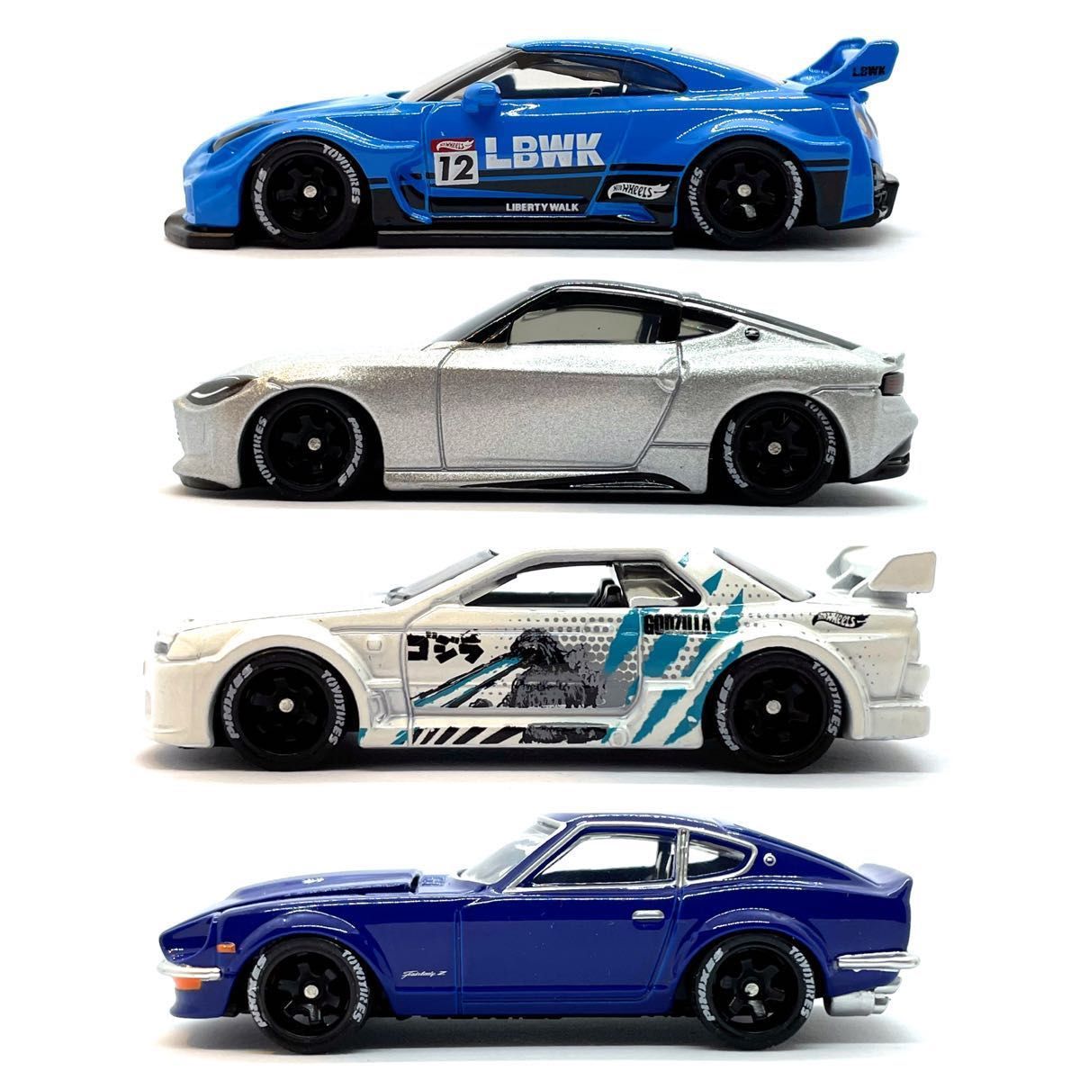 021】1/64 ミニカー用 深リムホイール・タイヤ4台分(タイヤ 021】1/64 ミニカー用 深リムホイール・タイヤ4台分(タイヤ