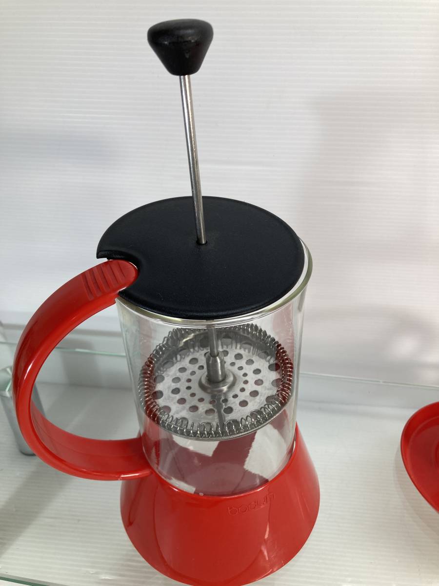 BODUM ボダム 耐熱ポット カップ＆ソーサー2客 デンマーク レトロの画像4