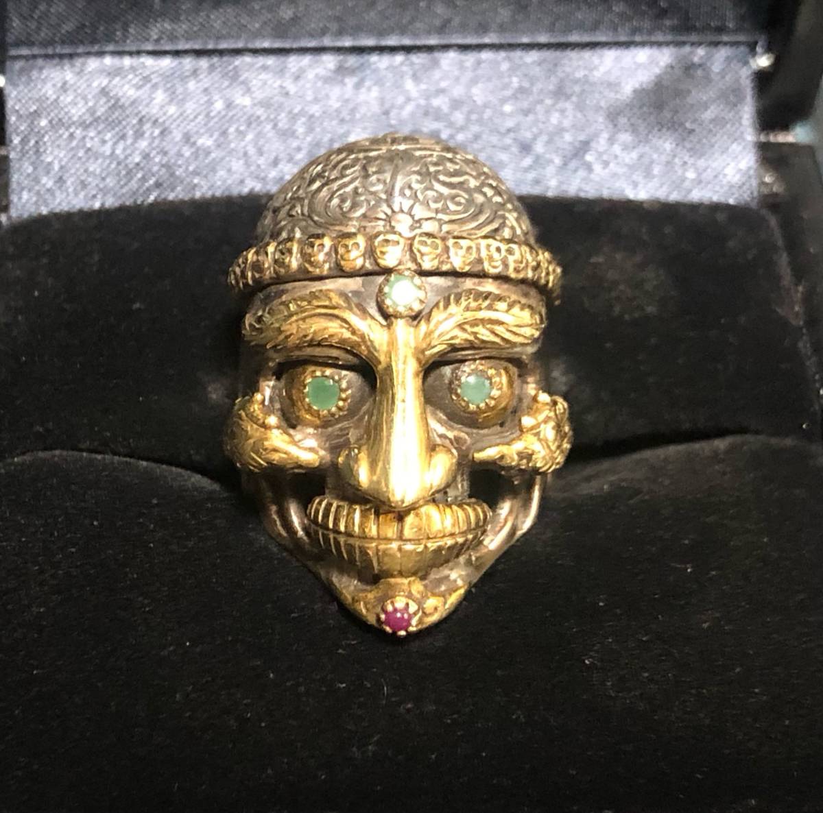 海外ブランド ZOCALO Tibetan Monk Skull Ring 17号 17号