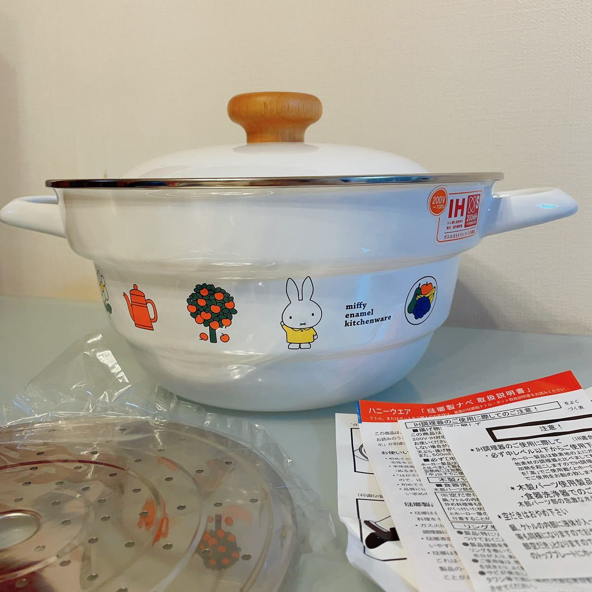 未使用 miffyミッフィー エナメルキッチンウェア ホーロー鍋