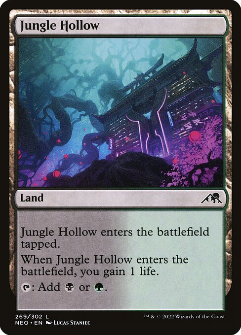 MTG ■土地/英語版■ 《ジャングルのうろ穴/Jungle Hollow》神河：輝ける世界 NEO　_画像1