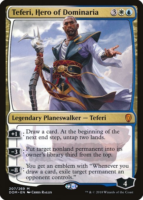 MTG ■金/英語版■ 《ドミナリアの英雄、テフェリー/Teferi, Hero of Dominaria》ドミナリア DOM_画像1