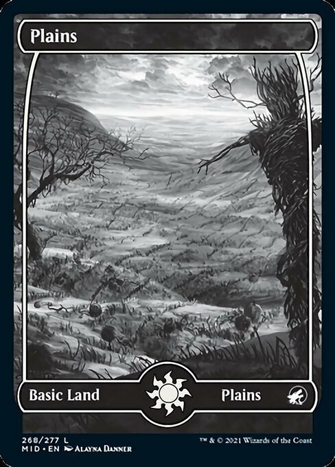 MTG ■土地/英語版■ 《平地/Plains》イニストラード真夜中の狩り MID_画像1