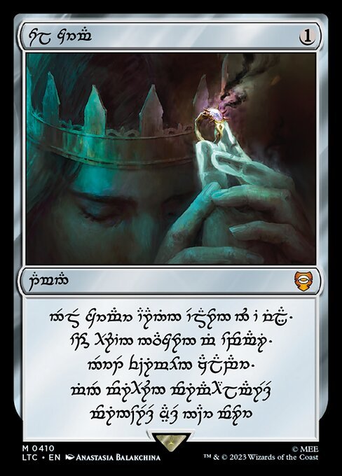 MTG ■無/英語版■ 《太陽の指輪/Sol Ring》 ▲エルフ版▲ 指輪物語：中つ国の伝承 統率者　LTC_画像1