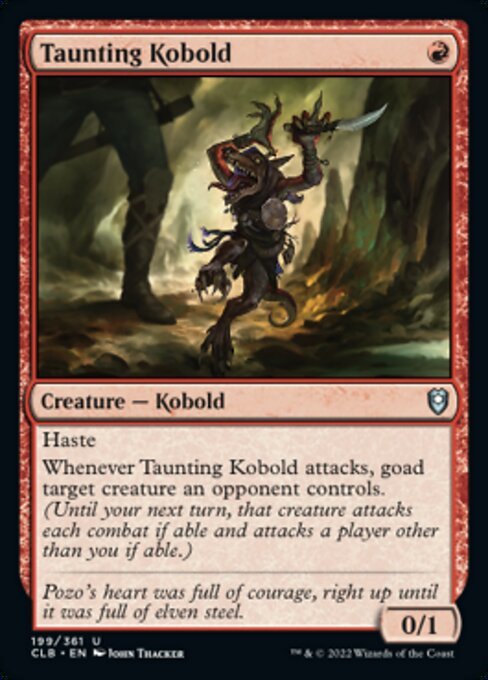 MTG ■赤/英語版■ 《嘲るコボルド/Taunting Kobold》★FOIL★ 統率者レジェンズ：バルダーズゲートの戦い CLB_画像1