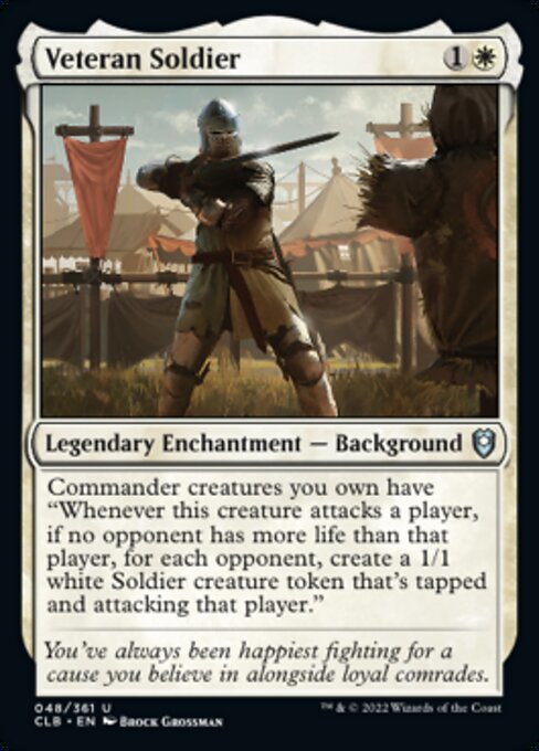 MTG ■白/英語版■ 《古参の兵士/Veteran Soldier》★FOIL★ 統率者レジェンズ：バルダーズゲートの戦い CLB_画像1