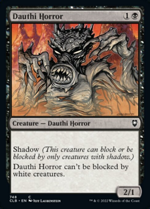 MTG ■黒/英語版■ 《ダウスィーの怪物/Dauthi Horror》統率者レジェンズ：バルダーズゲートの戦い CLB_画像1