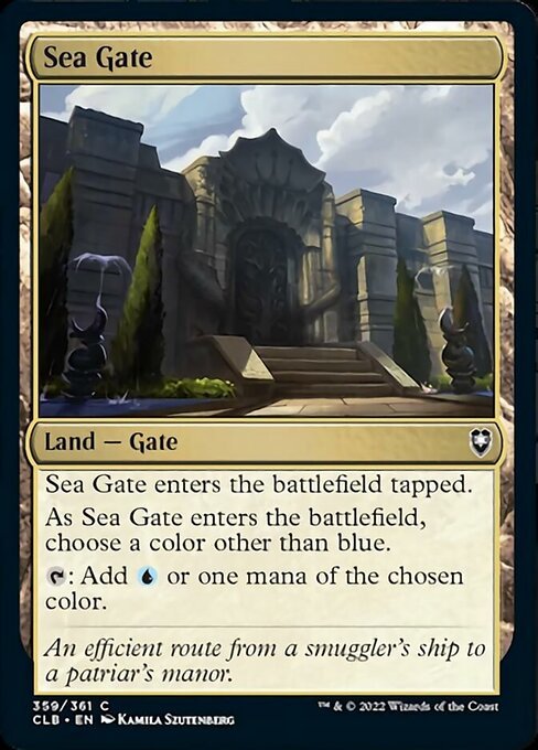 MTG ■土地/英語版■ 《海門/Sea Gate》統率者レジェンズ：バルダーズゲートの戦い CLB_画像1