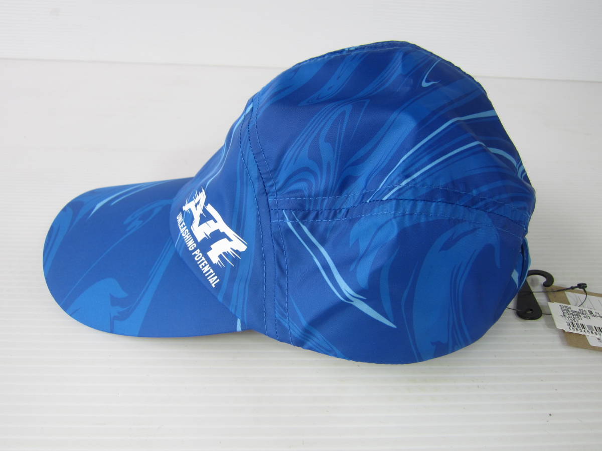 新品◆アシックスasics キャップ フリー 帽子 ブルー青 ランニング ジョギング ウォーキング スポーツ ゴルフ テニス / MバイザーL_画像3