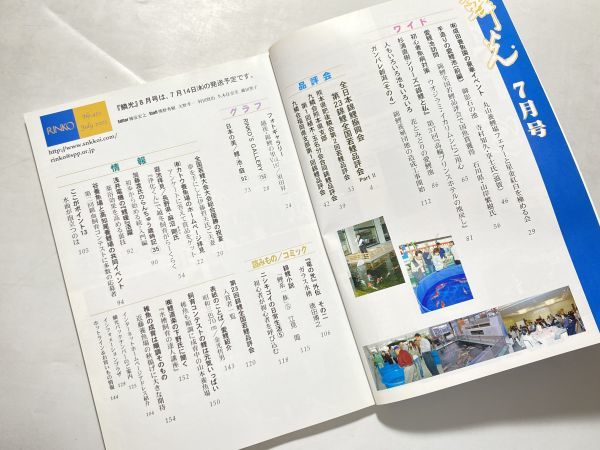 錦鯉の専門雑誌 鱗光 RINKO 2005年7月号 手作りの愛鯉池 全編 御影石の池_画像2