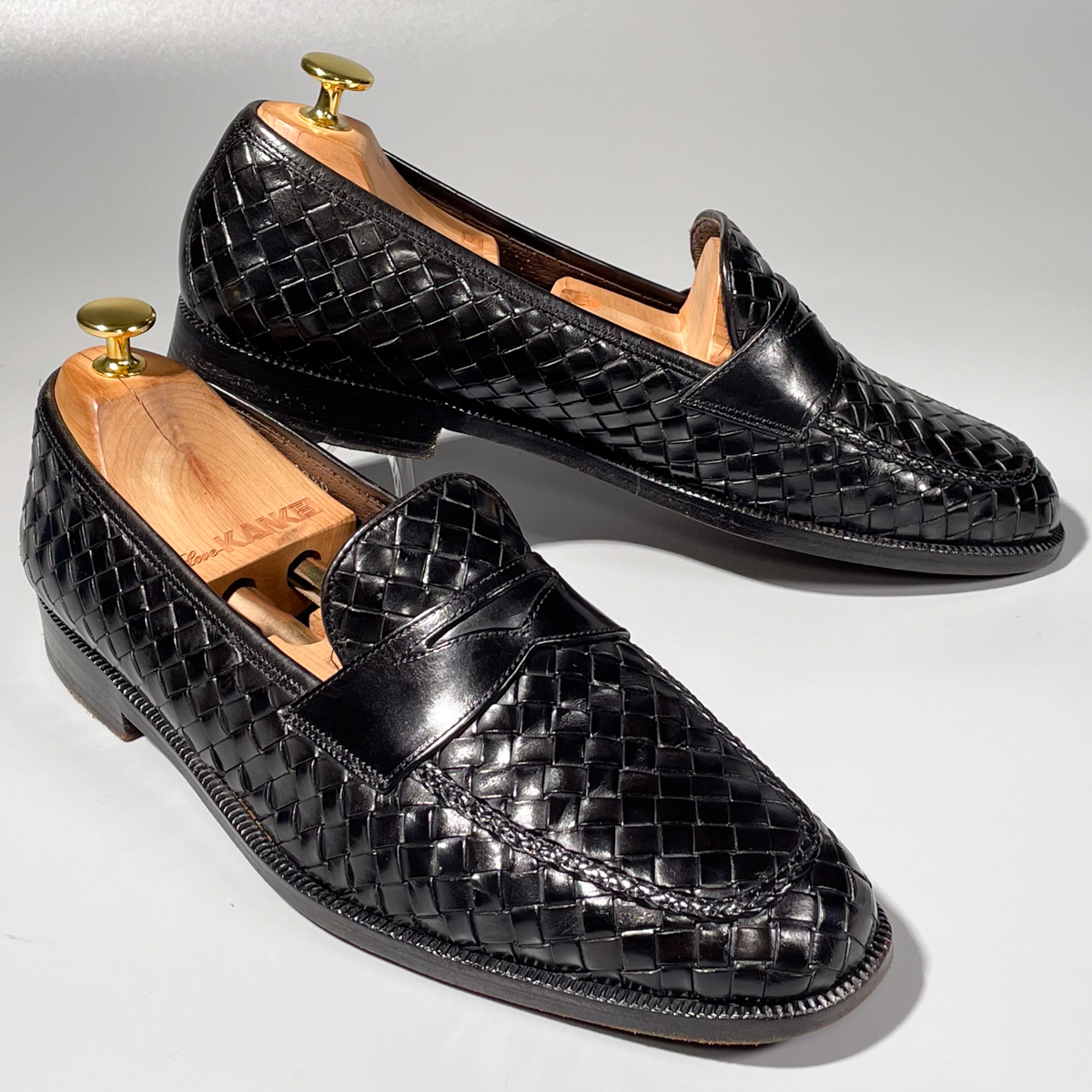 即決 COLE HAAN コールハーン Bragano コインローファー イントレチャート ブラック 黒 メンズ 本革 革靴 28.5cm ビジネスシューズ C1749_画像2