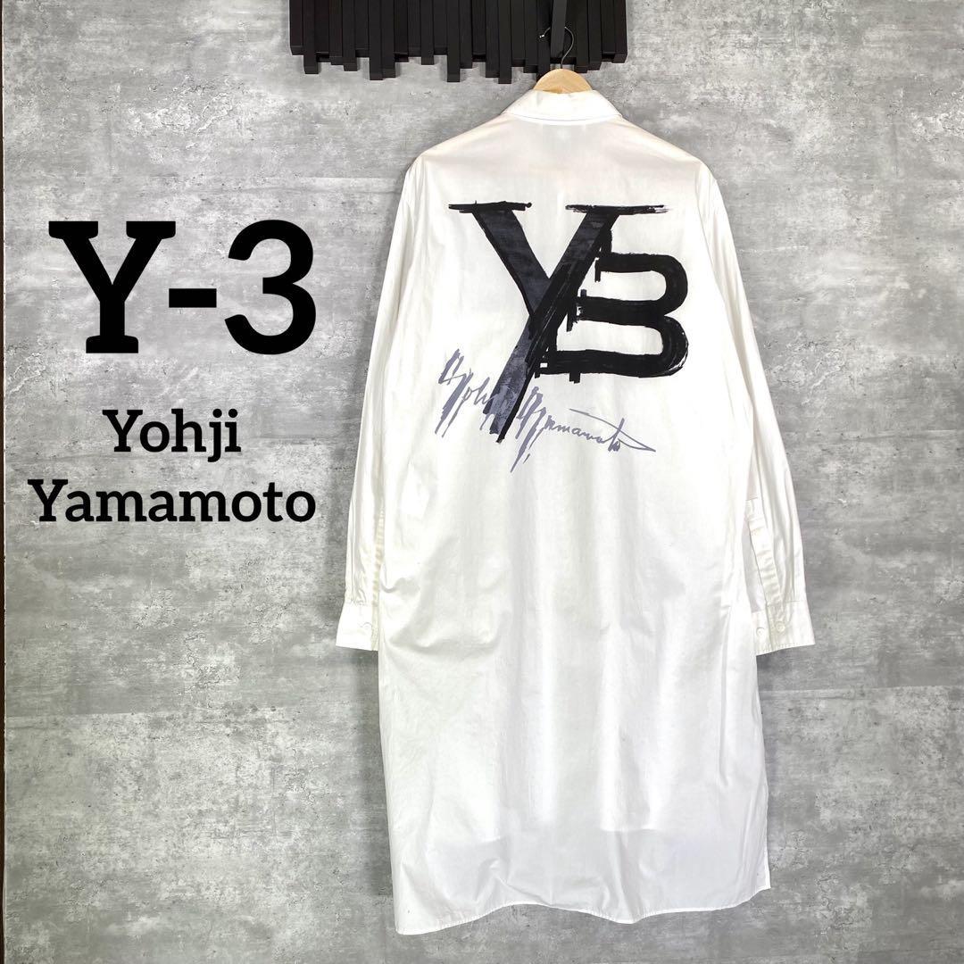 名入れ無料 Y-3 y-3 ヨウジヤマモト ワイスリー ロングシャツ Ｌサイズ