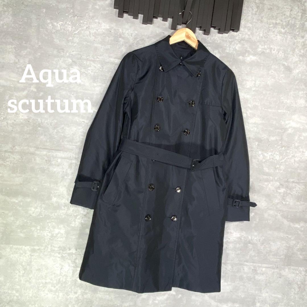 『Aquascutum』アクアスキュータム(8) ライナー付きトレンチコート