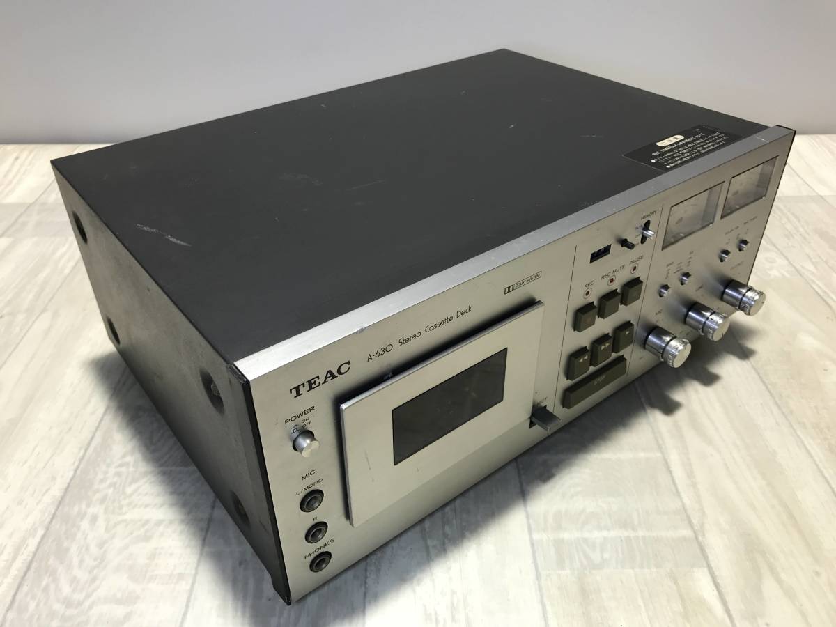 ☆ TEAC ティアック カセットデッキ ステレオ オーディオ A-630 【 通電確認済/ 現状品 】 （PN-3I58） ☆_画像1