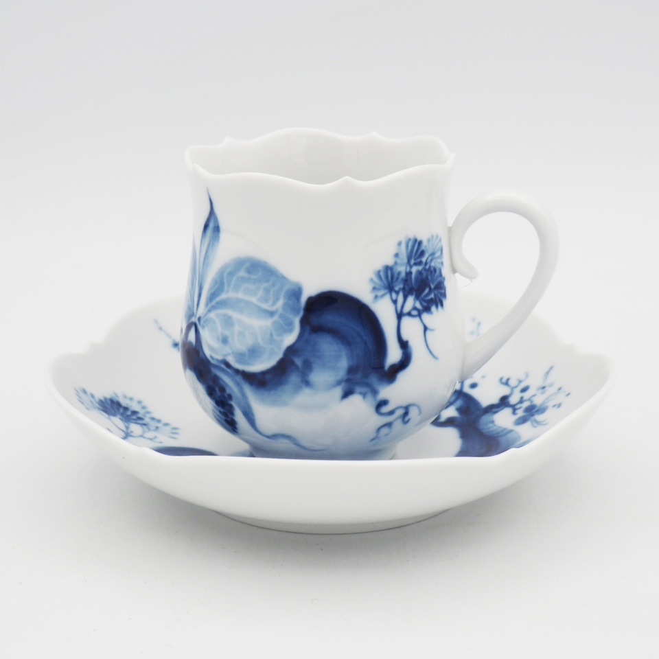 マイセン MEISSEN ブルーオーキッド コーヒー カップ＆ソーサー Blue Orchid 1級品 一級品_画像1