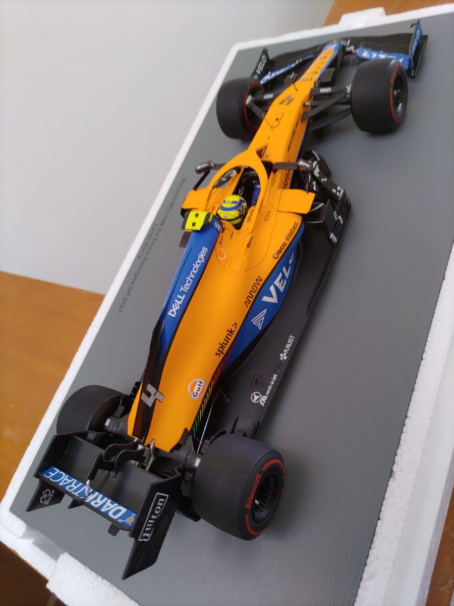 ☆ カスタムモデル！ スパークモデル1/18 マクラーレン MCL35M エミリア ロマーニャGP 3位入賞 #4 ランド・ノリス 電子タバコロゴver.　☆_画像9