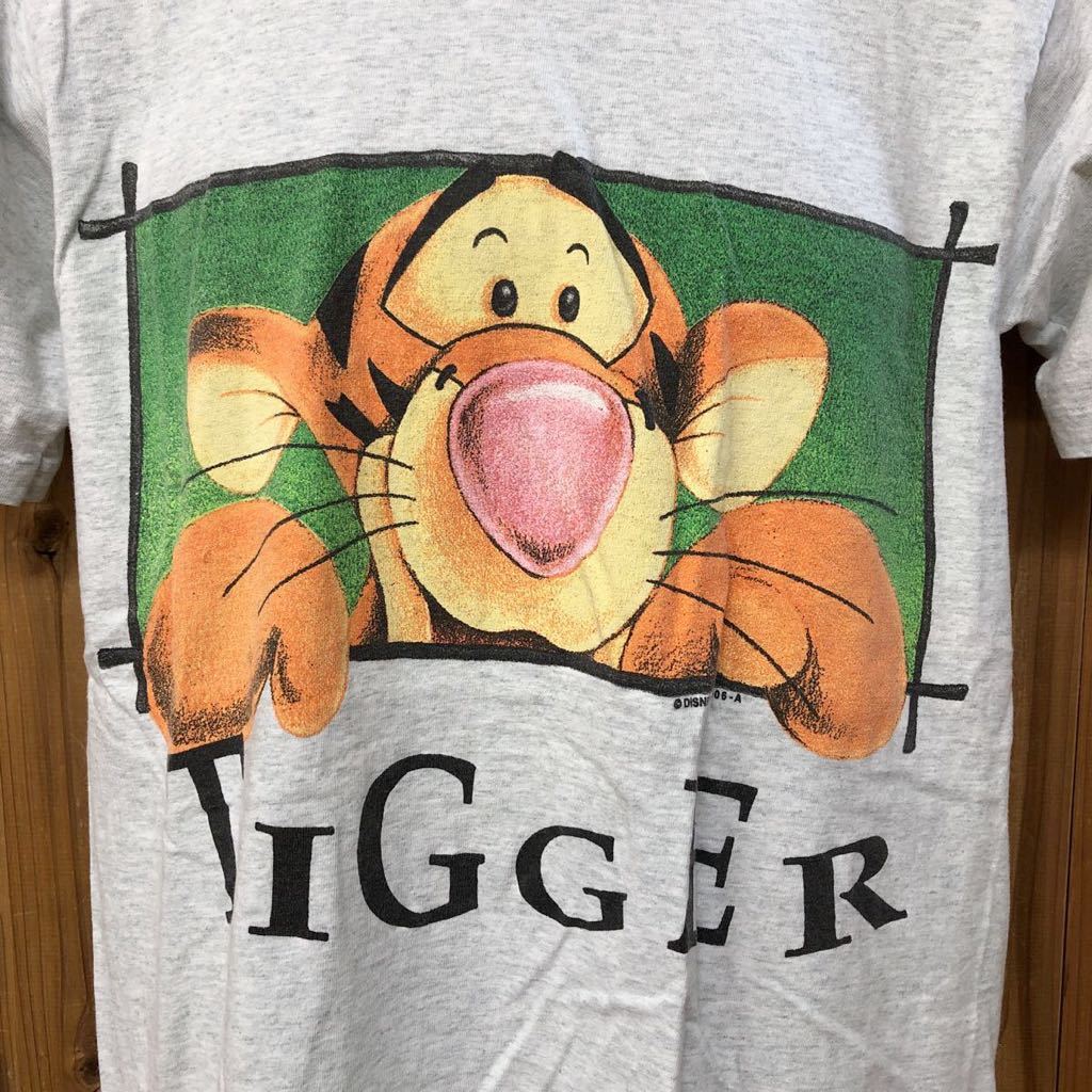 Pooh＊Disney くまのプーさん ティガー 半袖Tシャツ トップス BIGプリント TIGGER ディズニー アメカジ USA古着の画像4