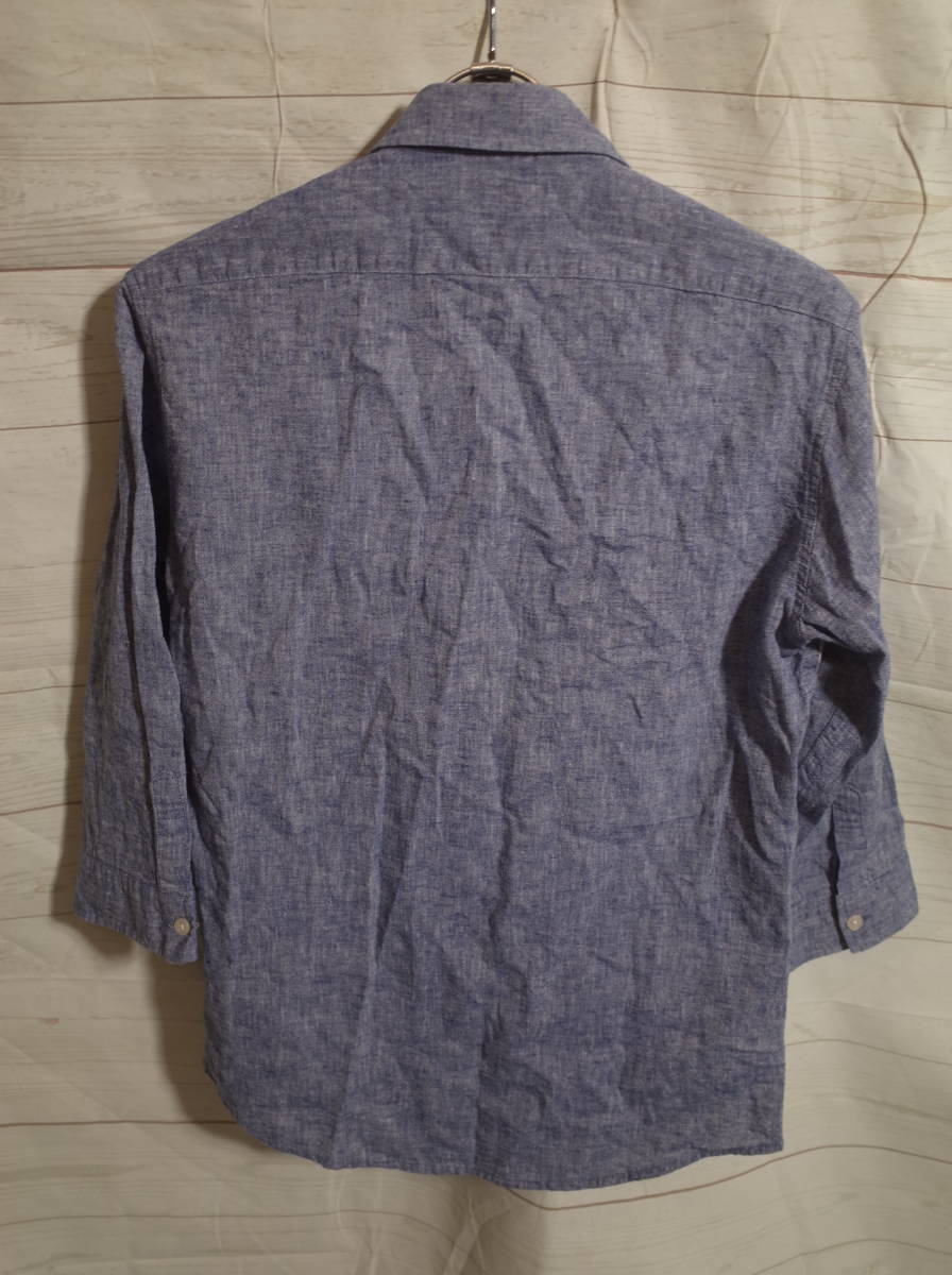 men's pi29 a.v.v Hommea-ve-ve- Homme k Lazy pattern cotton linen7 minute height shirt M navy series navy blue series 