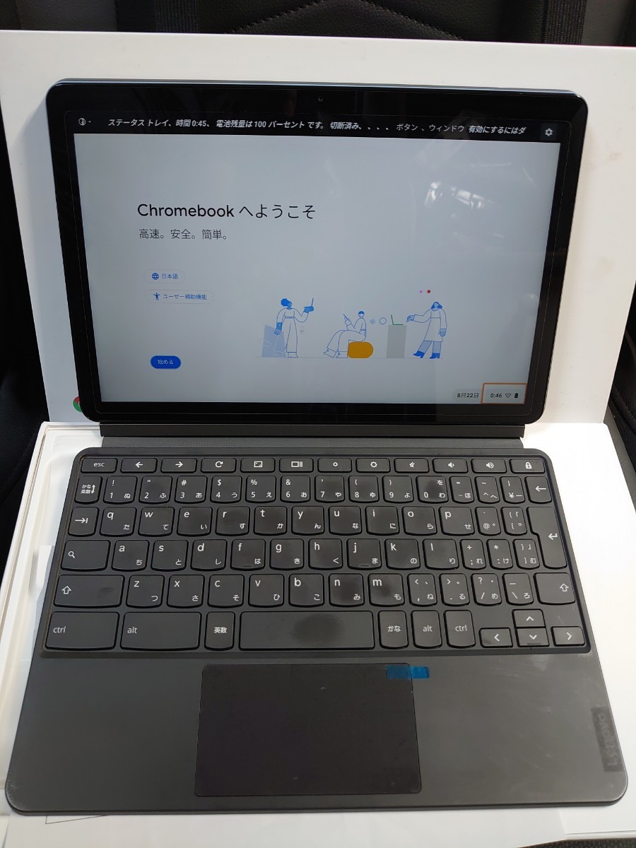 Lenovo Ideapad Duet Chromebook 10.1 4GB eMMC128G アイスブルー＆アイアングレー_画像1