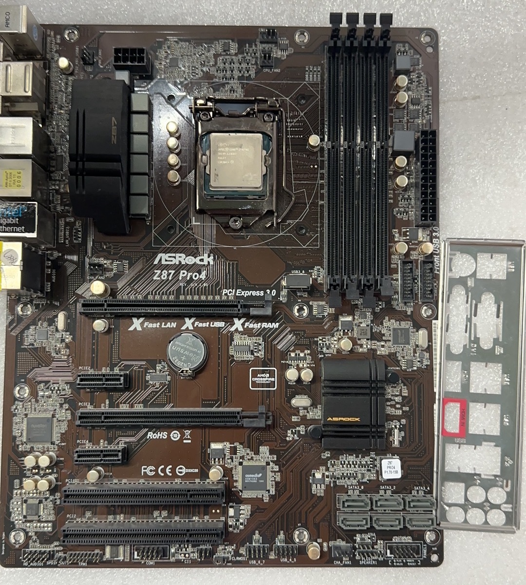 M9161 中古良品マザーボードセット　Corei7-4770S　CPU搭載　+　Asrock-Z87-Pro4　動作確認済・_画像1