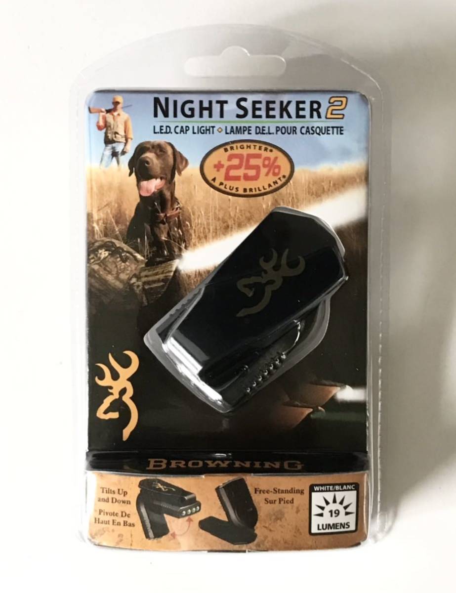 即決★未開封 BROWNING ブローニング NIGHT SEEKER2 ナイトシーカー2 LEDライト　キャップライト　ヘッドライト　アウトドア　キャンプ_画像1