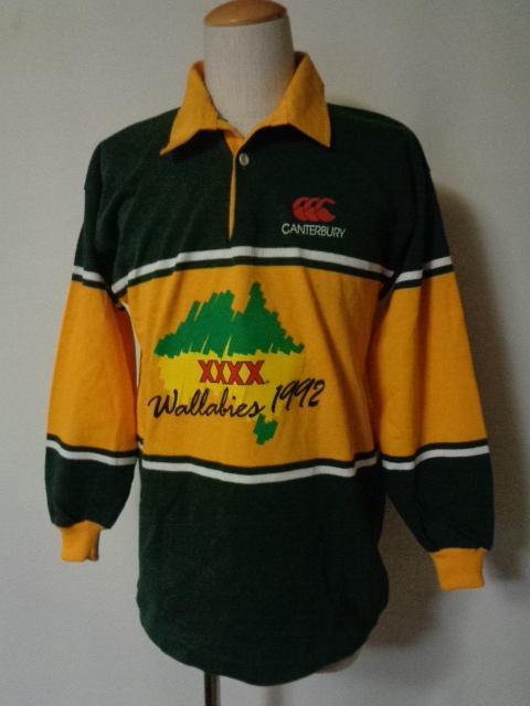 90s カンタベリー ワラビーズ ジャージ CANTERBURY OF NEW ZEALAND ラガーシャツ ラグビー ポロシャツ ヴィンテージ