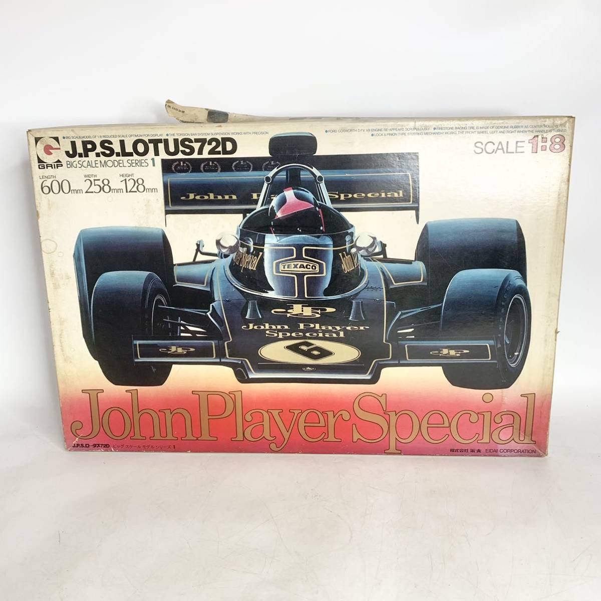 未組立  GRIP 永大 1/8 ジョンプレイヤースペシャル J.P.S. ロータス72D John PlayerSpecial LOTUS 72D BS-1 4800の画像1