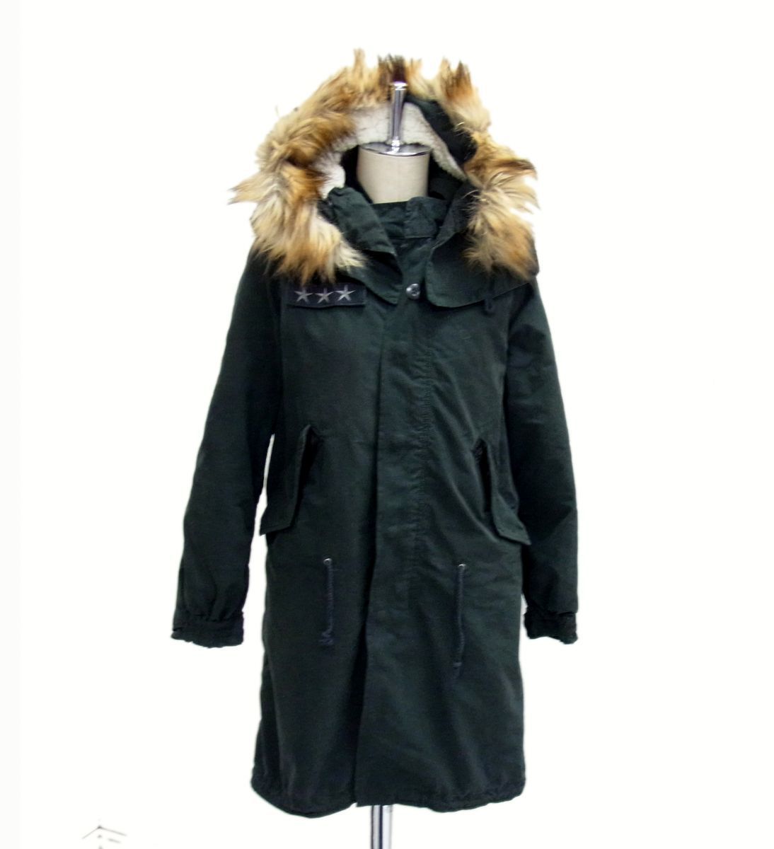 AVIREX×EARTH MUSIC&ECOLOGY special order Mod's Coat s lease ta- lady's S used * home storage goods 