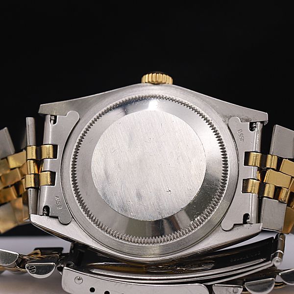 1円 ロレックス デイトジャスト 16233 YG×SS AT/自動巻 ゴールド文字盤 メンズ腕時計 OGH 0281160の画像4