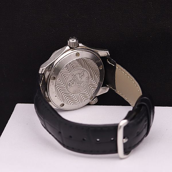 1円 稼働 良品 オメガ QZ 2562.80 シーマスター プロフェッショナル 300M デイト 黒系文字盤 メンズ腕時計 1523500YSDの画像4