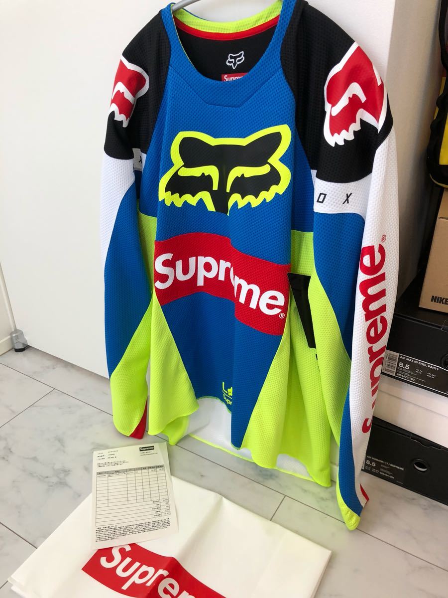 supreme fox racing moto jersey top multicolor