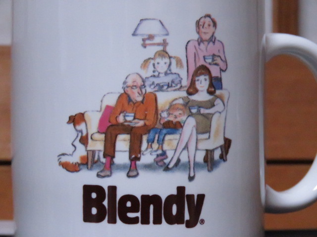 即決990 昭和レトロ AGF Blendy ブレンディ 家族のカップ マグカップ 陶器製 80's 味の素AGF 非売品 ノベルティ 新品・未使用 現状品 稀少_画像4